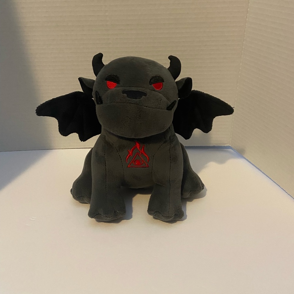 Nemesis Now Fluffy Fiends Gargoyle Plush 8” | Black Stuffed Animal | Gothic Cute